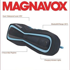 Magnavox Portable Outdoor Waterproof Bluetooth Speaker